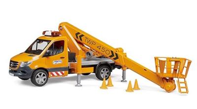 Bruder vrachtwagen mercedes-benz sprinter met werkplatvorm