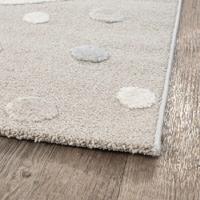 Vloerkleed - 160 x 230 cm voor de Kinderkamer - Leeuwportret op Beige Achtergrond - thumbnail