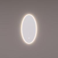 HIPP Design spiegel Ovaal LED Verlichting Direct en Indirect Verticaal 45 x 90 x 3 cm met Touch Dimmer. Spiegelverwarming en Kleurenwissel - thumbnail