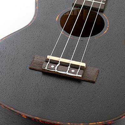 Cascha HH 2305L tenor ukelele zwart met gigbag - linkshandig