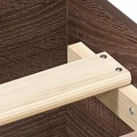 Bedframe hoofd- en voeteneinde bruin eikenkleur 120x200 cm - thumbnail