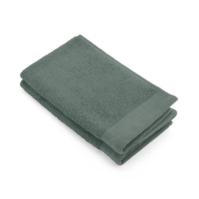 Walra gastendoek soft cotton legergroen 30x50 cm set van 2