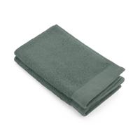 Walra gastendoek soft cotton legergroen 30x50 cm set van 2 - thumbnail