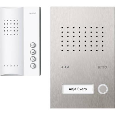 Ritto by Schneider RGE1818125 Complete set voor Deurintercom Kabelgebonden Eengezinswoning Wit, RVS