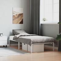 Bedframe metaal wit 90x190 cm - thumbnail