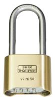 Burg Wächter 37491 Hangslot 51.90 mm Messing Cijferslot - thumbnail