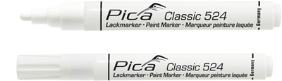 Pica 524/52 Lakmarker | 2-4mm | Ronde tip | Wit | 10 stuks - PI52452