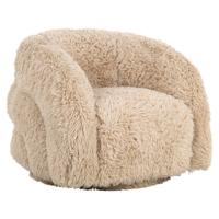 Richmond Kids Draaifauteuil 'Lenny' Fluffy, kleur Zand - thumbnail