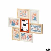 Fotolijsten Gift Decor Multicolour Metaal Hout MDF (6 Stuks) - thumbnail