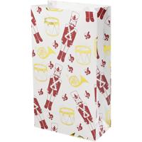 Vivi Gade Papieren zakken, notenkraker, h: 21 cm, afm 6x12 cm, goud, rood, wit, 8 stuk/ 1 doos - thumbnail