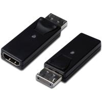 Digitus DB-340602-000-S DisplayPort / HDMI Adapter [1x DisplayPort stekker - 1x HDMI-bus] Zwart Afgeschermd (dubbel), Afsluitbaar - thumbnail