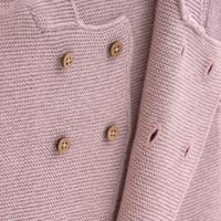 Lässig baby gebreide Hoodie GOTS Garden Explorer light pink 62-68 2-6 mnd - thumbnail