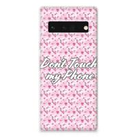 Google Pixel 6 Pro Silicone-hoesje Flowers Pink DTMP - thumbnail
