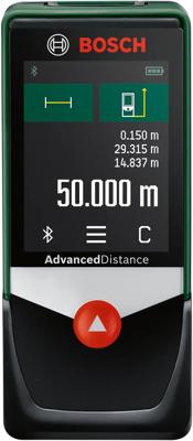 Bosch Home and Garden AdvancedDistance 50C Laserafstandsmeter Bluetooth, Touchscreen 50 m