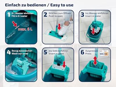 Leifheit 55515 Powerclean Vloerwisser M 33 cm Compleet Systeem met Steel 140 cm Micro Duo met Gratis Extra Micro Duo Doek Leifheit 55515 Powerclean Vloerwisser M 33 cm Compleet Systeem met Steel 140 cm Micro Duo met Gratis Extra Micro Duo Doek