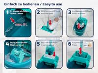 Leifheit 55515 Powerclean Vloerwisser M 33 cm Compleet Systeem met Steel 140 cm Micro Duo met Gratis Extra Micro Duo Doek - thumbnail