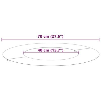 VidaXL Geschikt voor platte boomring zilver ø40 / 70 cm roestvrij staal VidaXL Geschikt voor platte boomring zilver ø40 / 70 cm roestvrij staal
