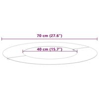VidaXL Geschikt voor platte boomring zilver ø40 / 70 cm roestvrij staal - thumbnail