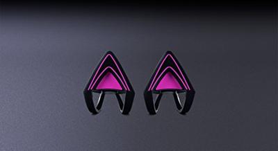 Razer Kitty Ears Cat Ears - Kitty Oortjes voor alle Razer Kraken headsets (Past op Razer Kraken, verstelbaar, waterproof) Neon Paars