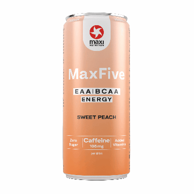 MAXI NUTRITION Maxinutrition maxfive eaa/bcaa energy drink peach blik (12x 330ml)