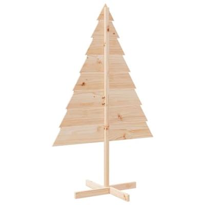 VidaXL Kerstdecoratie kerstboom 150 cm massief hout VidaXL Kerstdecoratie kerstboom 150 cm massief hout