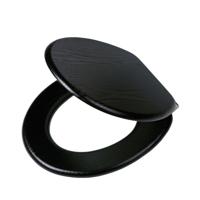 Toiletzitting Tiger Blackwash Softclose Hout Zwart - thumbnail