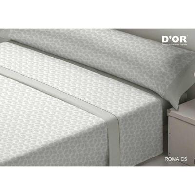 Beddengoedset D'Or ROMA Grijs Bed van 105 Franela