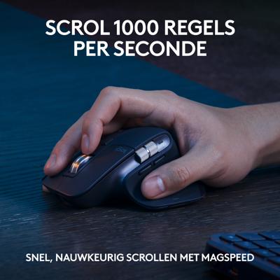 Draadloos toetsenbord - LOGITECH - MX Keys S Combo - Bluetooth - Achtergrondverlichting - Stille toetsen - Grafiet - thumbnail