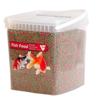 VT Fish Food 2-Colour Pellet 3mm - Gezond Vijvervoer in Bewaarbox 5L