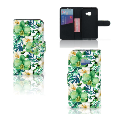 Samsung Galaxy Xcover 4 | Xcover 4s Hoesje Orchidee Groen Samsung Galaxy Xcover 4 | Xcover 4s Hoesje Orchidee Groen