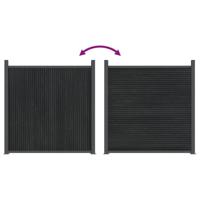 Schuttingpaneel 353x186 cm HKC grijs - thumbnail