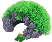 Plastic Green Moss op rots met uitstromer 16x8.5 cm Decoratie Gebr. de Boon - Gebr de boon - thumbnail
