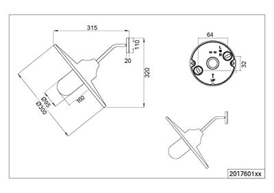 Trio Landelijke stallampBrenta - 201760124