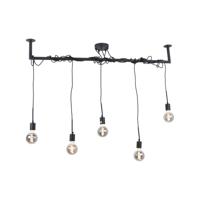 Urban Interiors Hanglamp 'Bar' 5-lamps, kleur Zwart - thumbnail