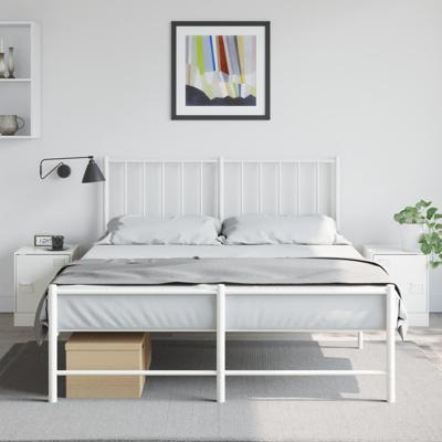 Nachtkastjes 2 st 34,5x39x44 cm staal wit