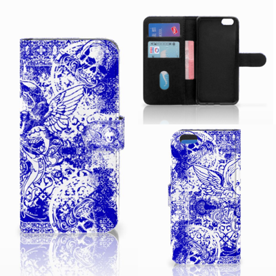Telefoonhoesje met Naam Apple iPhone 7 Plus | 8 Plus Angel Skull Blauw Telefoonhoesje met Naam Apple iPhone 7 Plus | 8 Plus Angel Skull Blauw