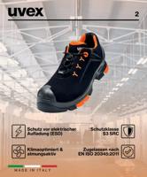 uvex 2 6508244 Veiligheidsschoenen ESD S3 Schoenmaat (EU): 44 Zwart, Oranje 1 paar - thumbnail