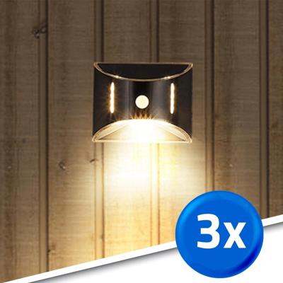 Solar rvs buitenlamp glare met bewegingssensor - voordeelset van 3