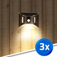 Solar rvs buitenlamp glare met bewegingssensor - voordeelset van 3 - thumbnail
