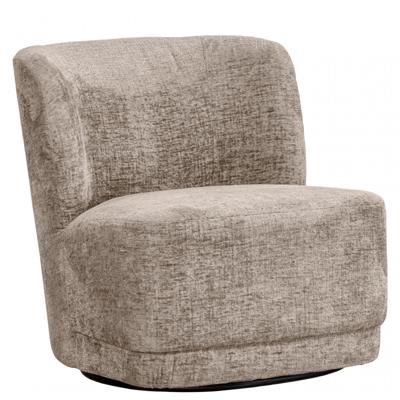 WOOOD Draaifauteuil 'Atty' Structure Velvet, kleur Zand WOOOD Draaifauteuil 'Atty' Structure Velvet, kleur Zand