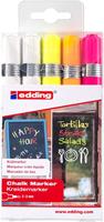 Edding krijtmarker e-4095, geassorteerde kleuren, etui van 5 stuks - thumbnail