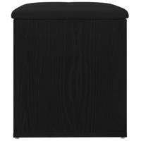 Opslagbank met kussen Zwart eiken 42 x 42 x 45 cm Bewerkt hout - thumbnail