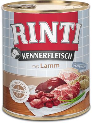RINTI Kennerfleisch Lamb - natvoer voor honden - 800g