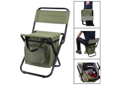 JONSKA Campingstoel met Koeltas - Vouwstoel - 32 x 31 x 58 cm - Groen JONSKA Campingstoel met Koeltas - Vouwstoel - 32 x 31 x 58 cm - Groen