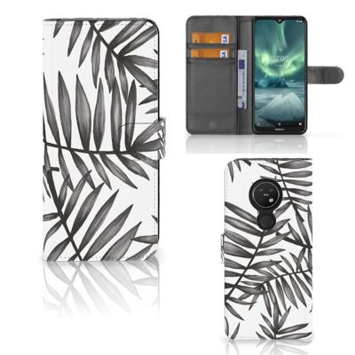 Nokia 7.2 | Nokia 6.2 Hoesje Leaves Grey Nokia 7.2 | Nokia 6.2 Hoesje Leaves Grey
