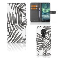Nokia 7.2 | Nokia 6.2 Hoesje Leaves Grey - thumbnail