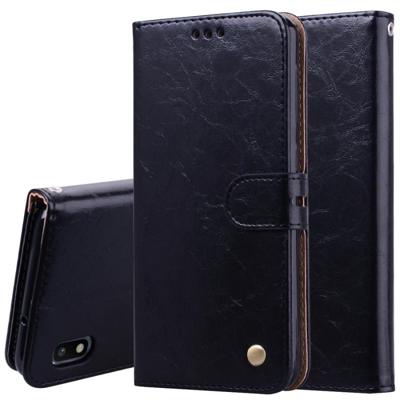 Business Style olie Wax textuur horizontale Flip lederen case voor Galaxy A10 met houder & card slots & portemonnee (zwart) Business Style olie Wax textuur horizontale Flip lederen case voor Galaxy A10 met houder & card slots & portemonnee (zwart)