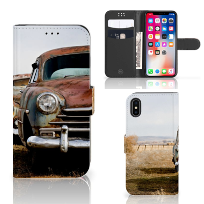 Apple iPhone X | Xs | Telefoonhoesje met foto | Vintage Auto Apple iPhone X | Xs | Telefoonhoesje met foto | Vintage Auto
