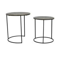 Light & Living Bijzettafel 'Rengo' Set van 2 stuks, kleur Antiek Brons - thumbnail