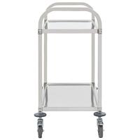 Keukentrolley 2-laags 87x45x83,5 cm roestvrij staal - thumbnail